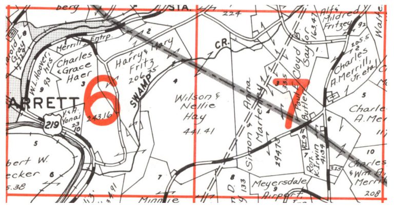 Sections from a 1968 Pennsylvania plat book